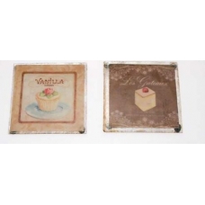 Silvered Glass Coaster Set